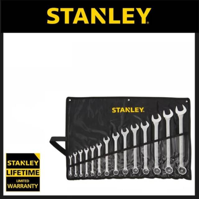 Kunci ring pas set 14 pcs stanley Combination Wrench Set stmt80944-8