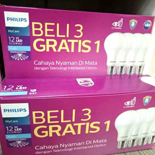 Lampu LED Philips 12 watt Paketan