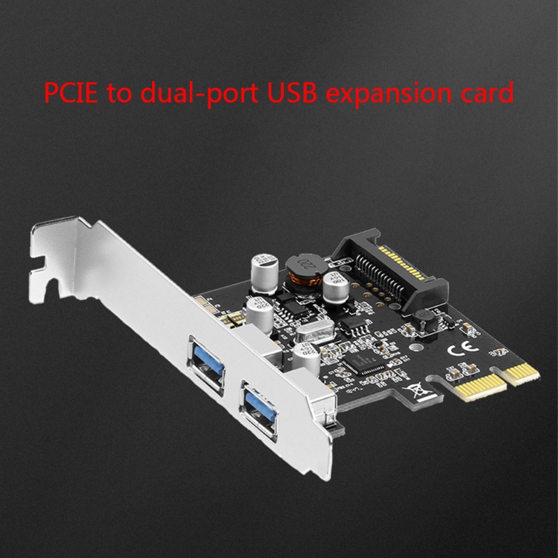 Btsg PCIE USB3.0 Expansion Card PCI Untuk Express Ke USB Adapter HUB 2port 5Gb Super