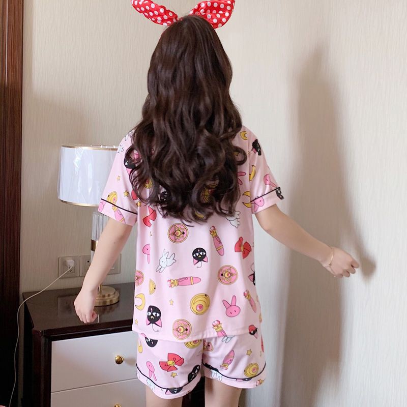 SAILOR MOON COTTON PAJAMA PINK PATTERN