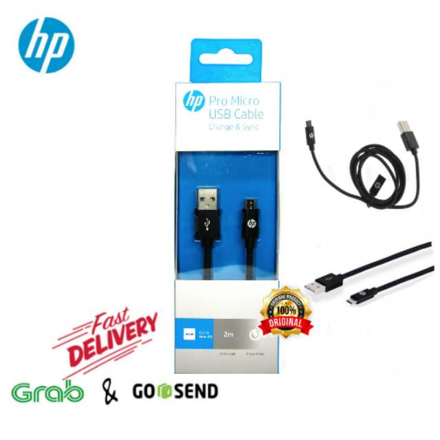Hp pro micro usb kabel charge &amp; sync 2 meter black