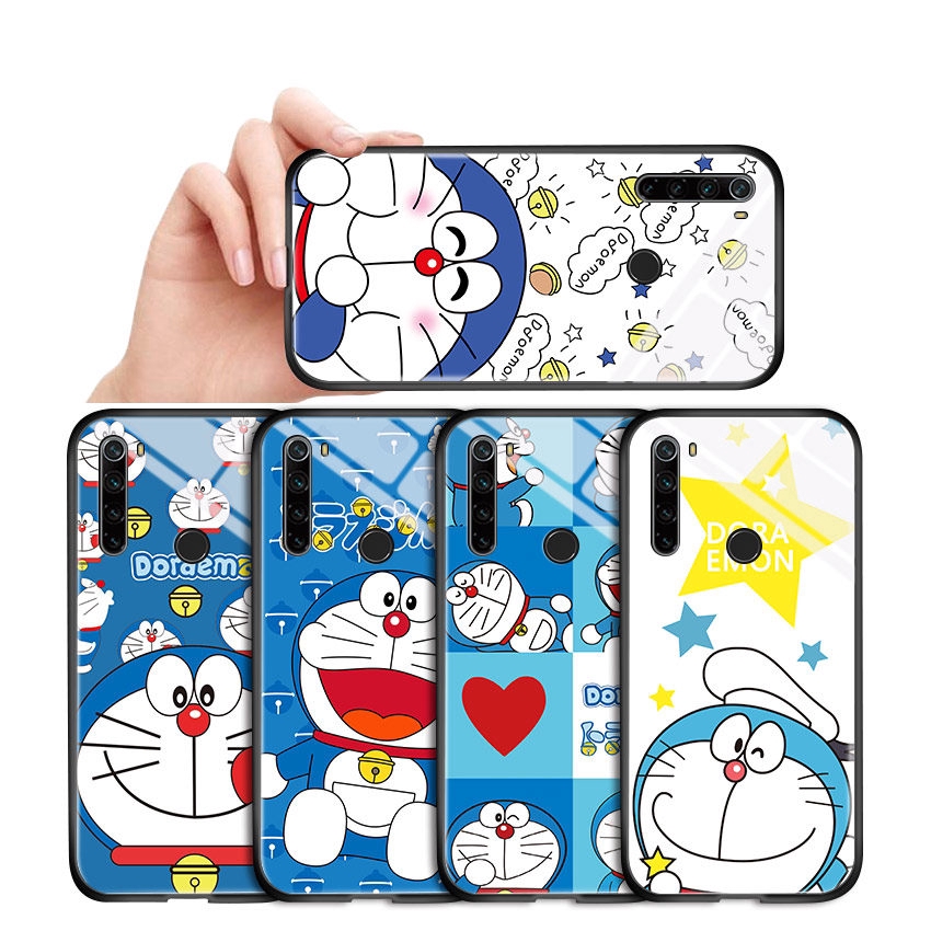Untuk Xiaomi Redmi Note 9t 9 9s 6 7 8 Pro S2 For Casing Phone Case Luxury Cartoon Doraemon Cat Glossy Hard Cover Back Cases Bahan Kaca Tempered Hp Handphone Shopee Indonesia