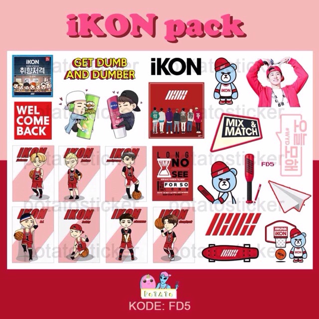 

iKON pack - sticker tumblr