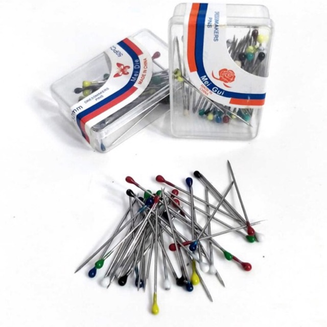 HARGA Perkotak Jarum Pentul Hijab / Jarum Pentul Mini / Head Pins Kecil Kotak
