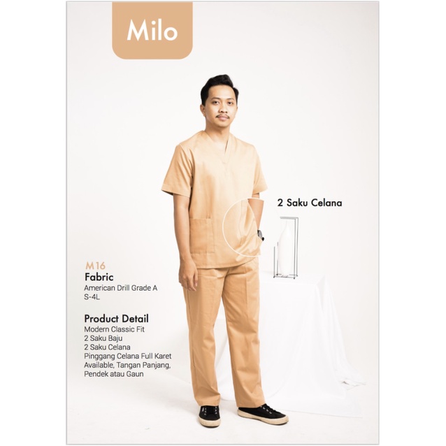 BAJU OK MEDELLIN / BAJU OKA , BAJU JAGA / SCRUB MEDIS , BAJU PERAWAT (UNISEX)