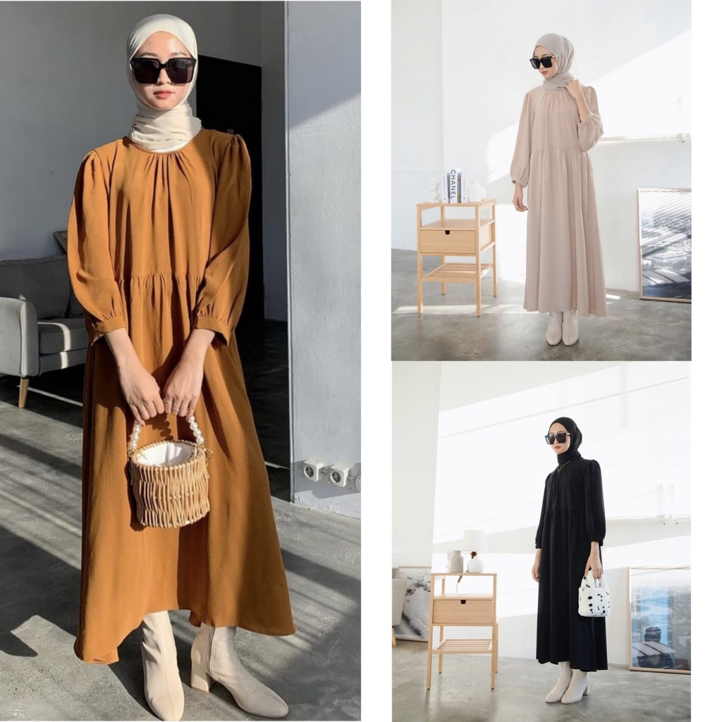 LEDIVERA DRESS - dress wanita terbaru / dress polos / dress terlaris / dress muslim / casuall dress / dress mango