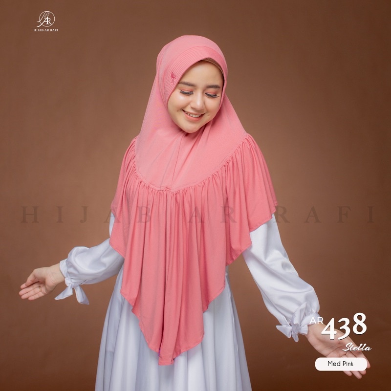 TERLARIS BISA COD ✓ Hijab Ar Rafi AR 438 hijab instan bergo Arrafi jumbo || INAYAHHIJAB-Medpink