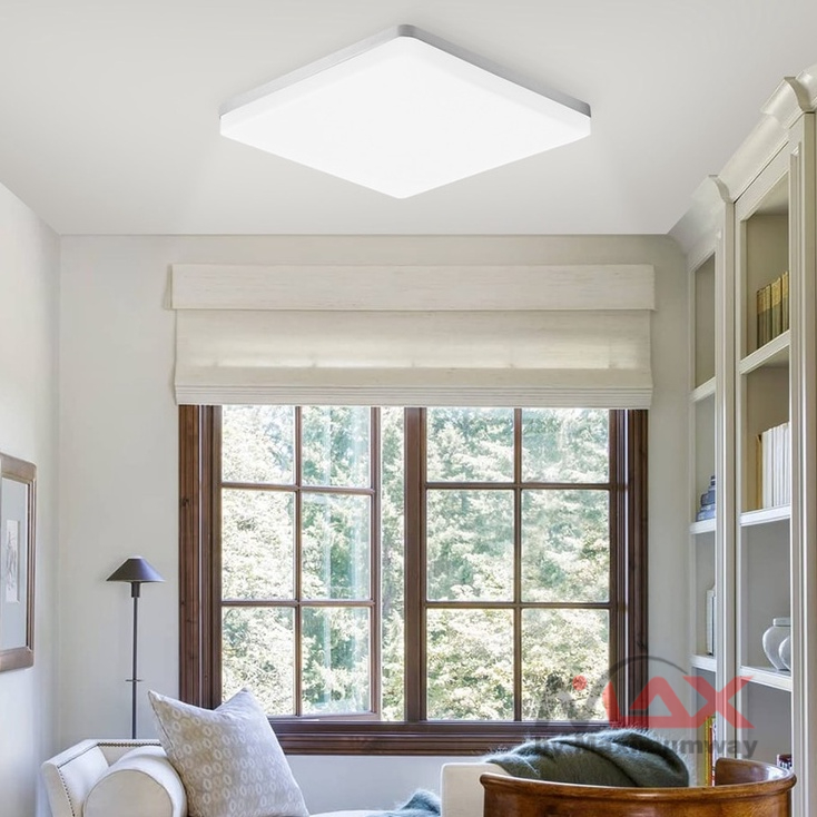 Lampu Plafon Minimalis Modern 40x40cm 48W 220V Aman untuk Mata anti Blink untuk rumah dan kantor sinar Warm White, Cool White, Natural Square Ceiling Lights Lustre Modern Ceiling Lamp Neutral/cold/warm White Remote Control Led Ceiling Light For Bedroom