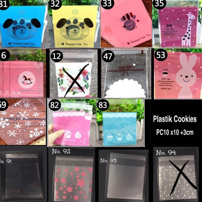 

Plastik Serbaguna Kue Cookies Roti Donut Bolu Snack Accessories 10*10 NEW