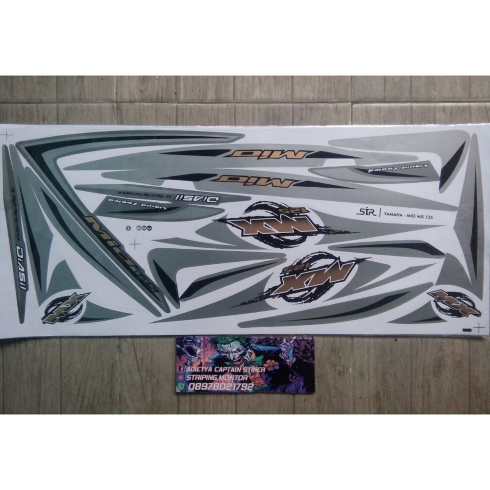 Stiker Lis Striping Xeon Rc 125 - Mio Mx 125 Silver