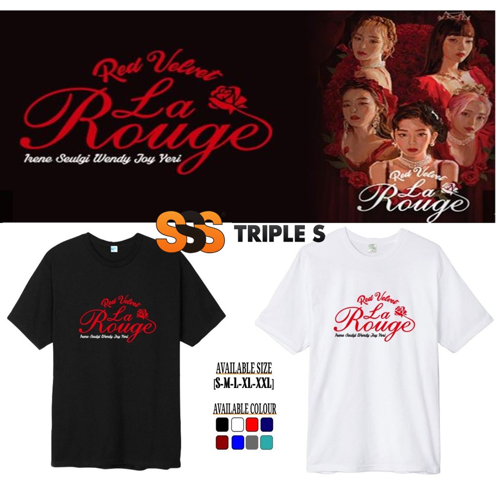 KAOS KPOP RED VELVET LA ROUGE IRENE SEULGI WENDY JOY YERI T-SHIRT KPOP
