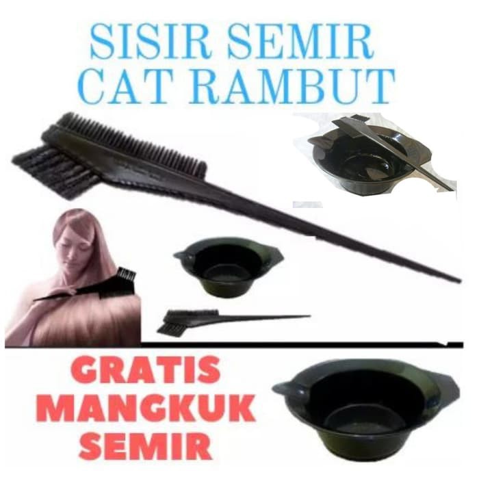 [PLASTIK TEBAL GRADE A++] Mangkok Semir dan Sisir Semir Cat Rambut