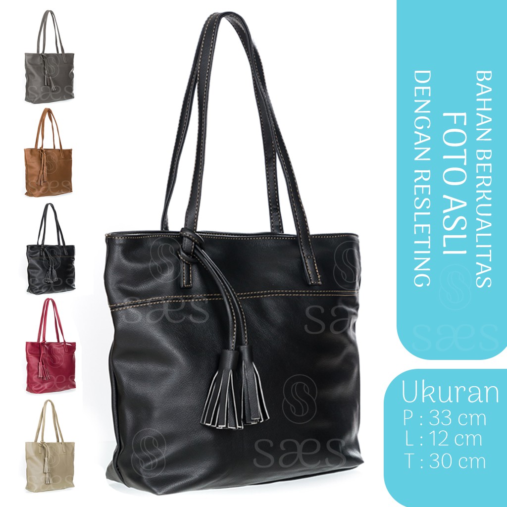 Saes N.E.W PRODUK Tas Tote Bag Wanita Cewek Simple Simply Stylish Style SB PREMIUM Saes shop 001