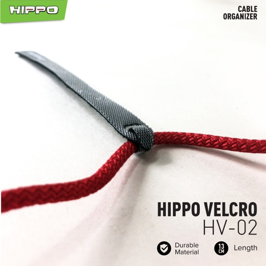 Hippo Kabel VELCRO 13CM HV-02 Strap Perekat Kabel Organizer Cable Pengikat Klip Perekat Strap HV02