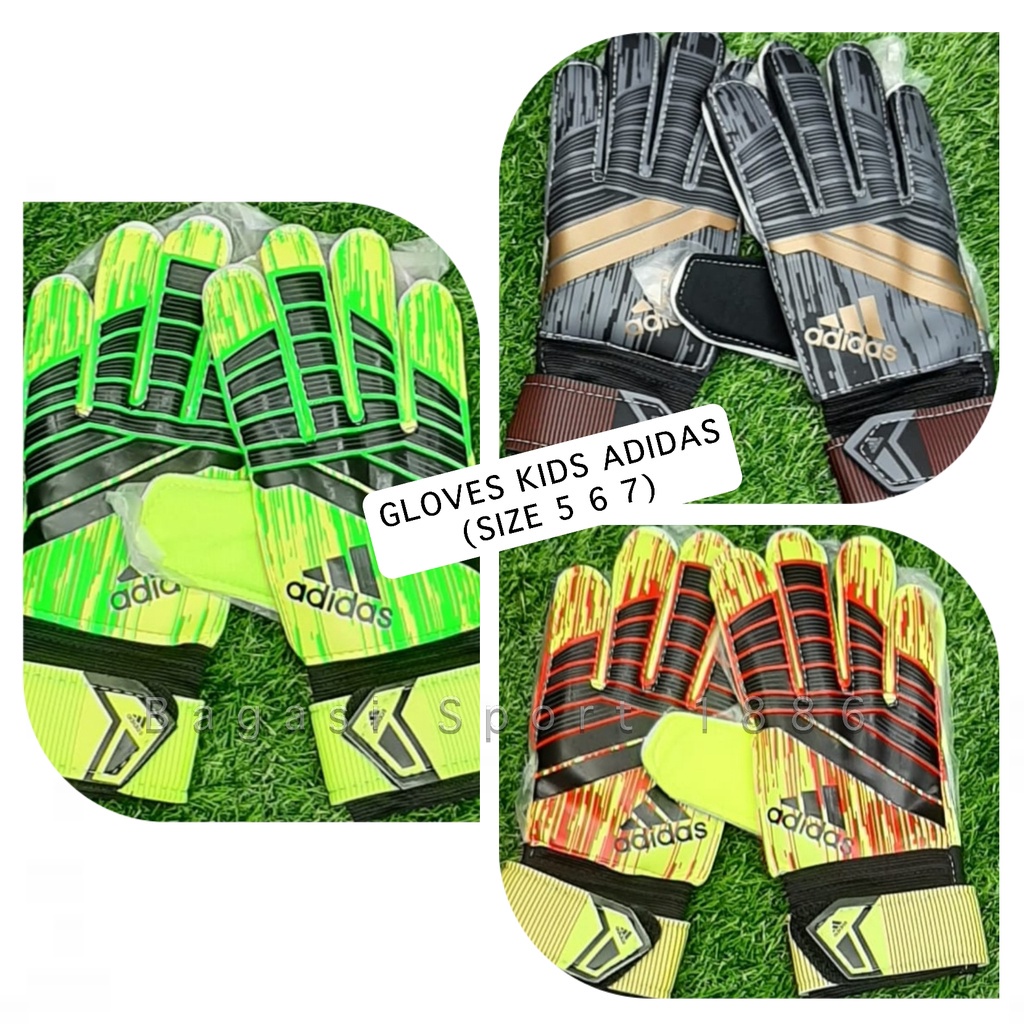 Jual Sarung Tangan Bola Gloves Asli Kiper Anak Goal Keeper Kids GK Adidas PREDATOR Model 1 Import Se