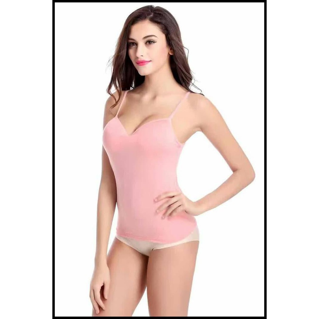 W3ZI TANK TOP CAMISOLE TANKTOP BRA BUSA DALAMAN ATASAN WANITA SEKSI FS295 - HITAM 21HC