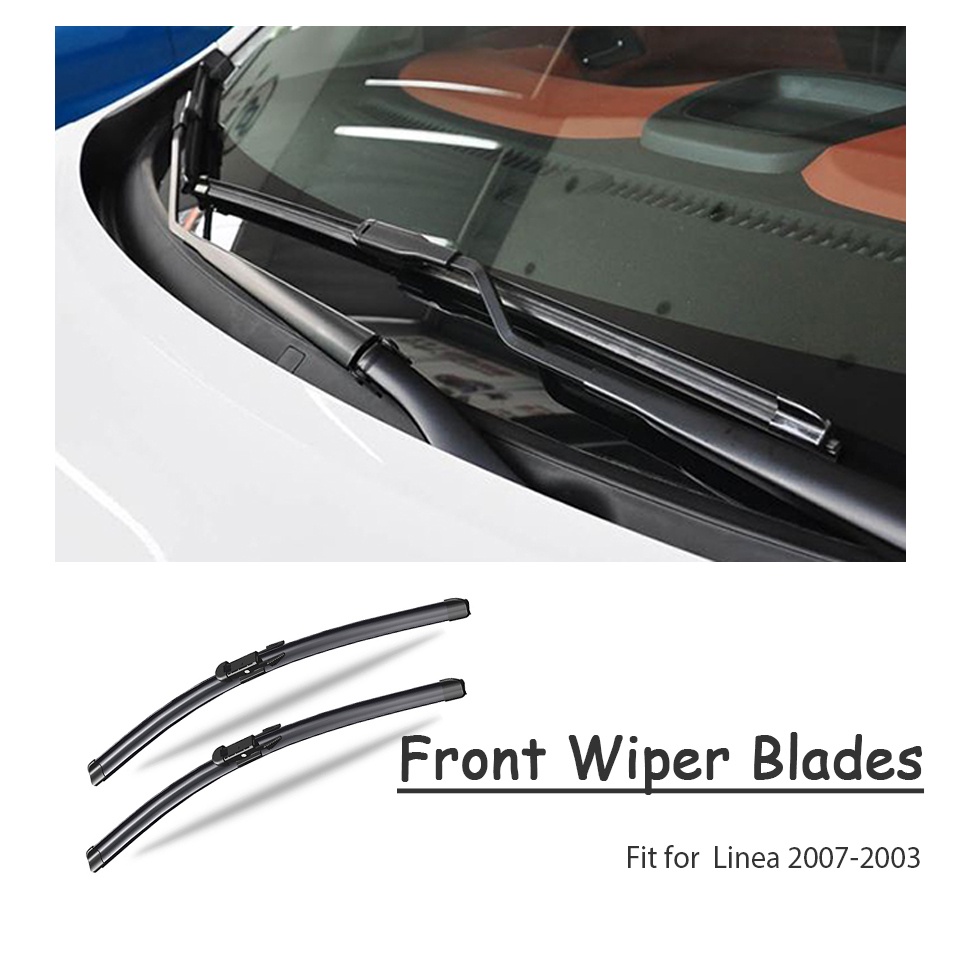 1 Set Karet Wiper Depan Mobil Untuk Fiat Linea 2007 2008 2009 2010 2011 2012 2013