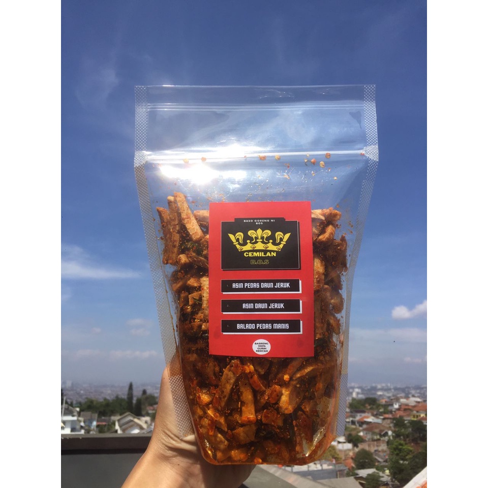 

Basreng pedas kriuk asin gurih daun jeruk 300grm