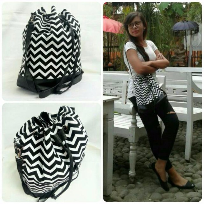 SPECIAL Tas serut bucket bag slingbag bonjour paris PROMO