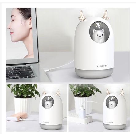 [TOSERBA_EMAK] - Taffware Air Humidifier Ultrasonic Aromatherapy Oil Diffuser RGB Pet Design 300ml