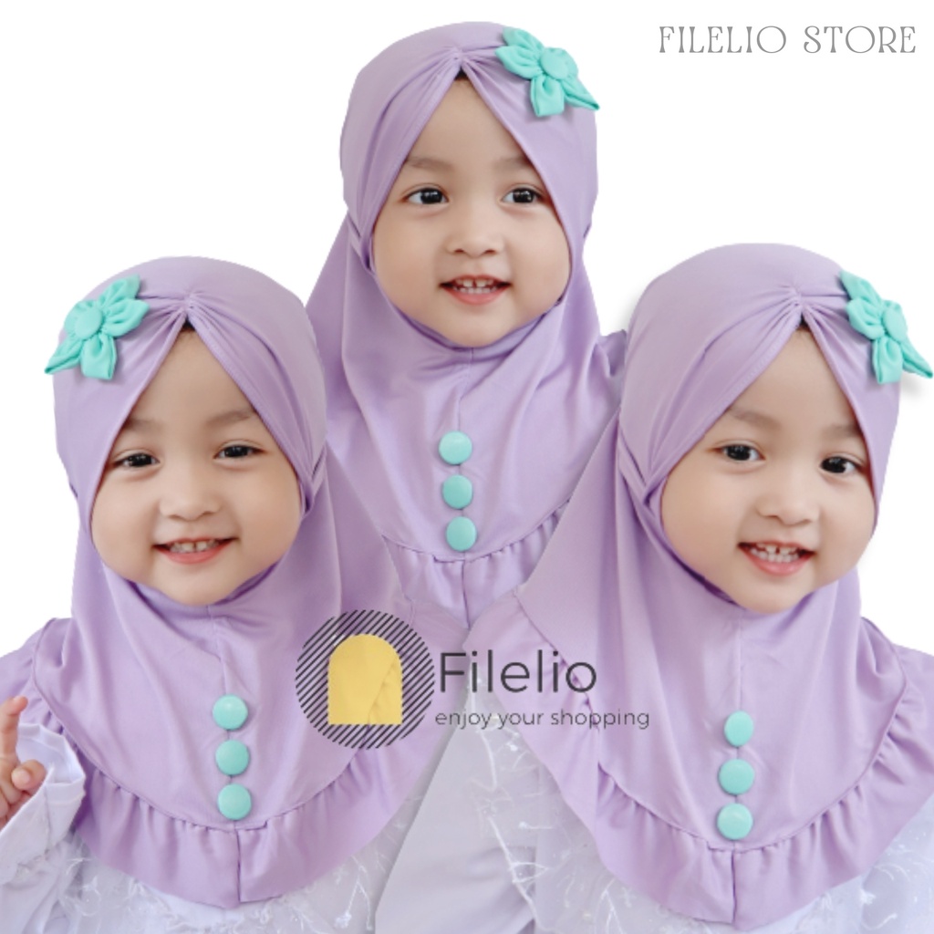 TERMURAH Hijab Anak Bayi Perempuan Murah Bunga Matahari Krudung Anak Lucu Umur 0 -3 Tahun Terbaru