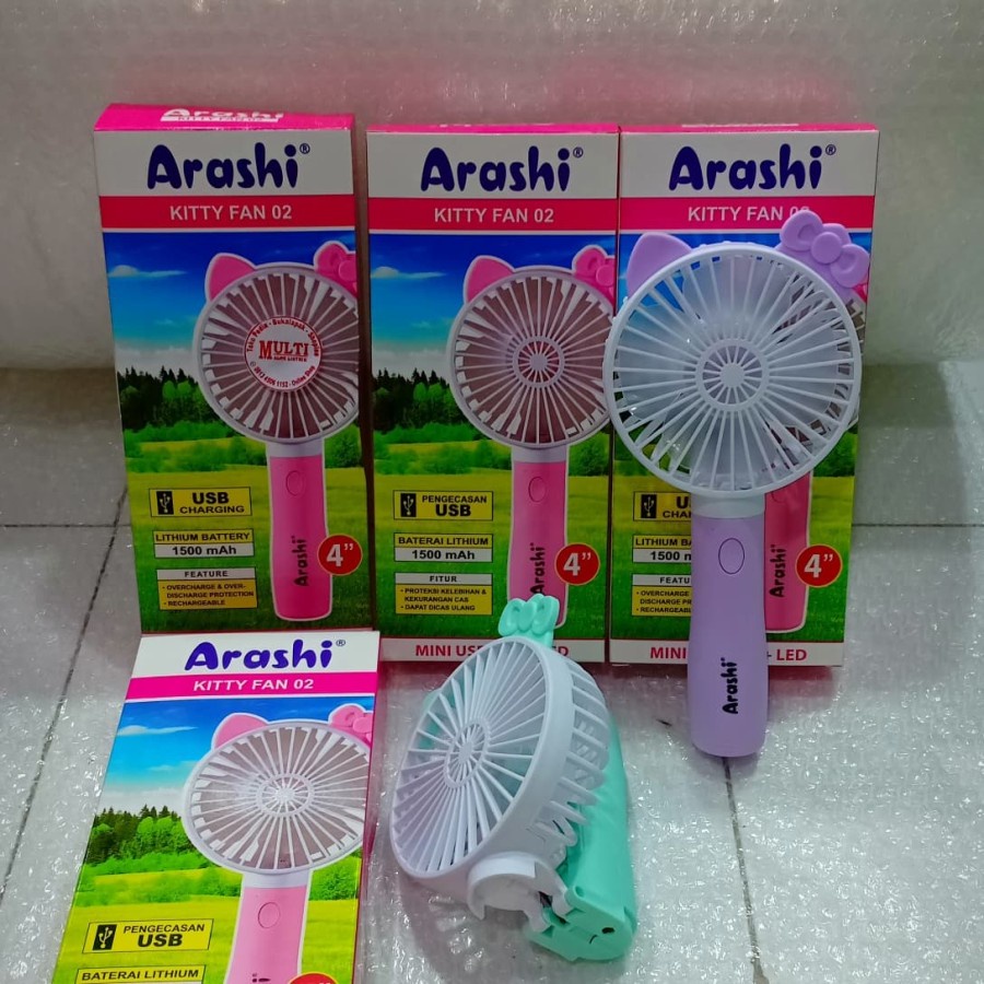 Mini usb Fan kipas Arashi mini fan rabbit fan 01/02 kitty fan tangan