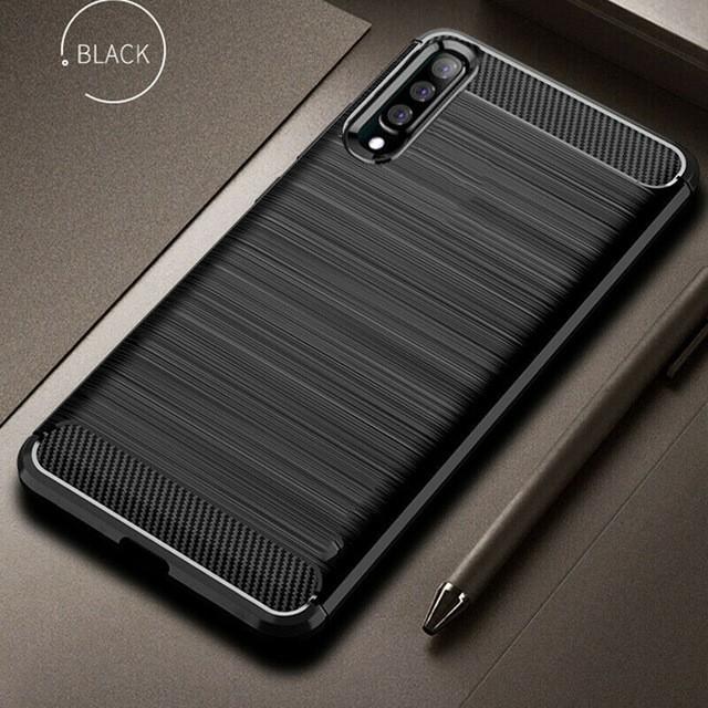 Case Samsung A30S Ultra Slim Ipaky Carbon Premium Softcase Casing