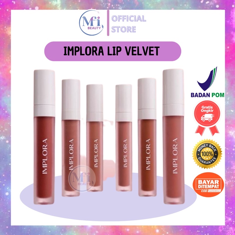 MFI - IMPLORA LIP VELVET | LIP CREAM IMPLORA LIPCREAM MATTE LIPSTIK BPOM