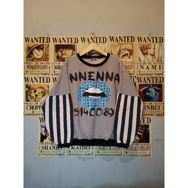 Crewneck NNE NNA Oversize lengan balon second brand
