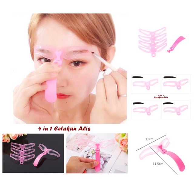 ✿ELYSABETHME✿ Eyebrow template set eye brow pembentuk alis model korea hasil natural