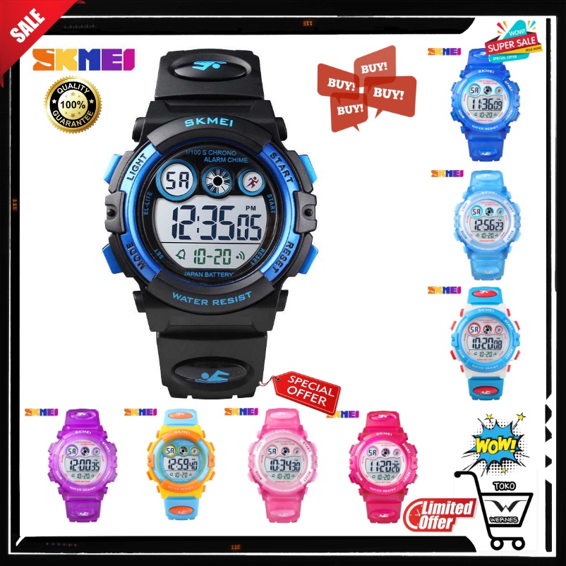 [ FREE KOTAK JAM ] SKMEI Kids Jam Tangan Digital Anak Sport Anak Anak Laki Laki Murah Anti Air - 1451