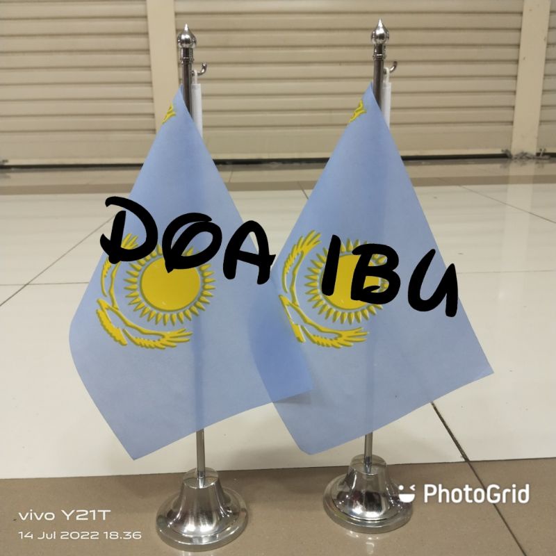 

best seller tiang stenlis meja+bendera KAZAKHSTAN ready stock
