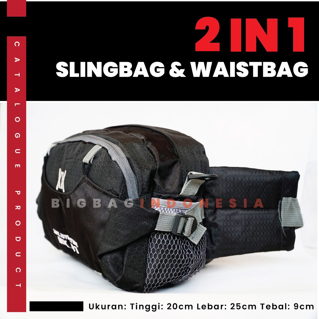 Tas Selempang Tas Selempang GEAR BAG LIFE ADVENTURE MX 01 -  Original BB - Slingbag Waist bag Cowok