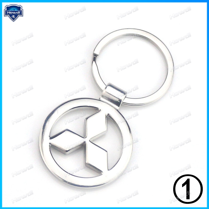 Set Gantungan Kunci Desain Logo Mitsubishi Bahan Alloy