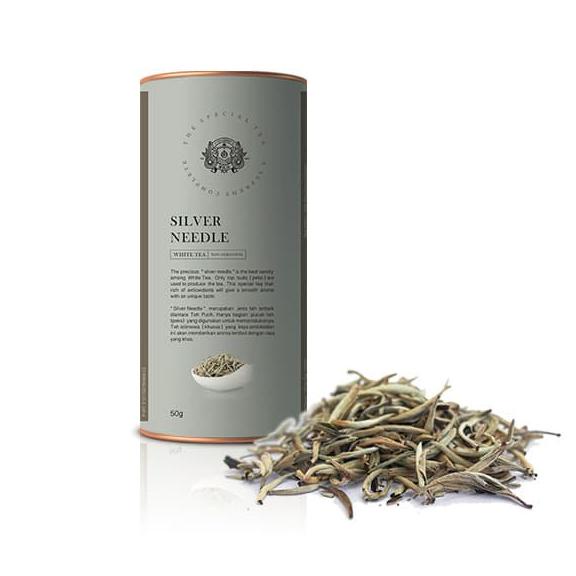 

[ COD ] White Tea - Mulia Tea - Specialty Tea - Silver Needle (isi 50gr) KOMPLIT Kode 377