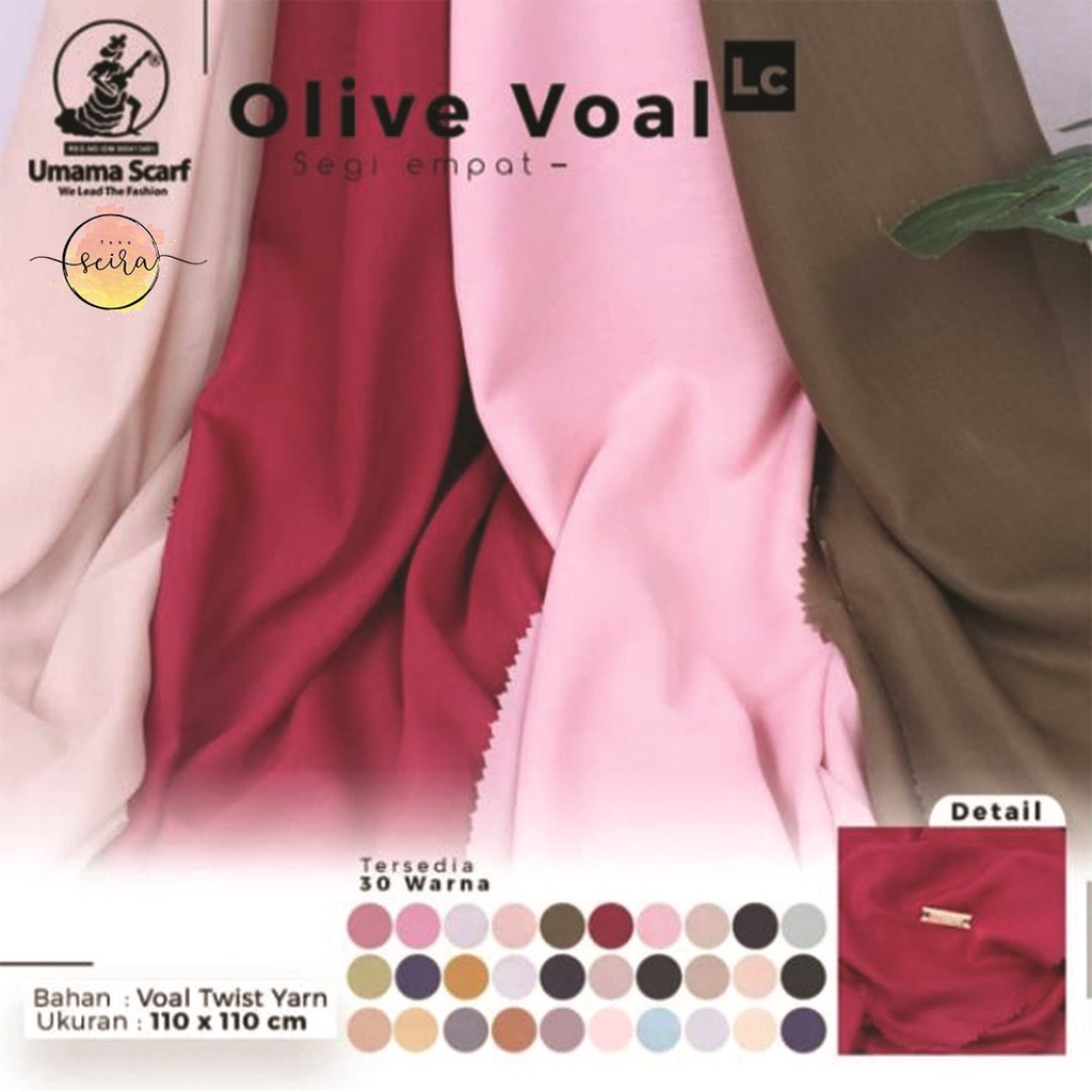 [BISA COD] Umama Kerudung / Hijab Olive Voal