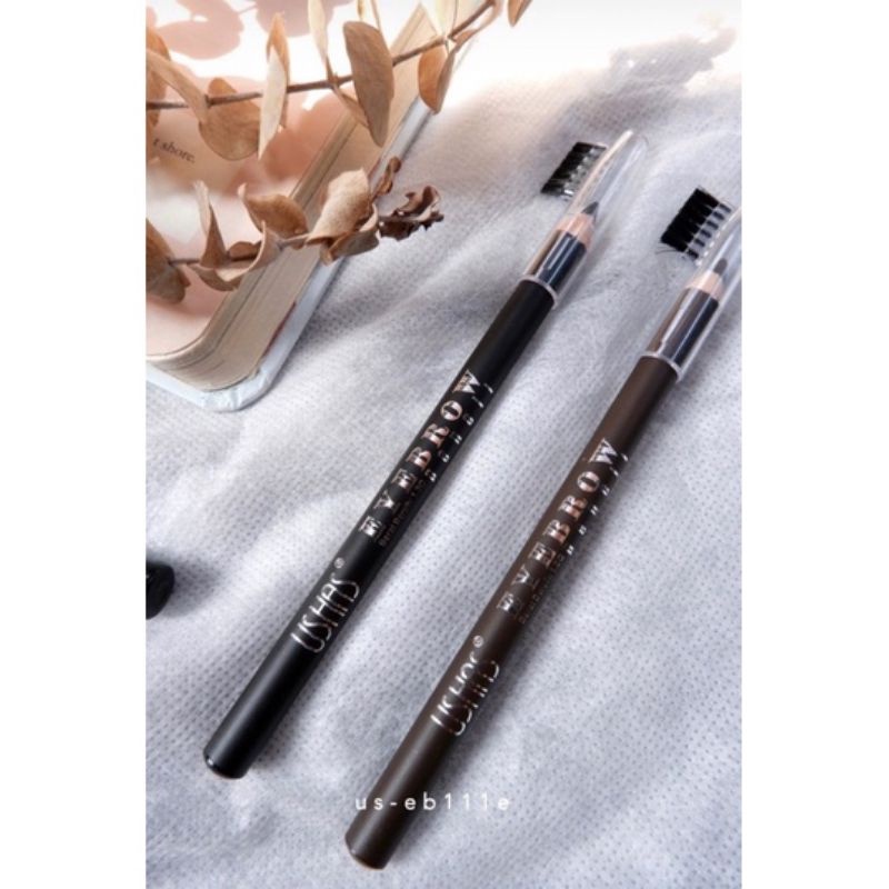 PENSIL ALIS COKLAT DAN HITAM ADA SIKAT EYEBROW (pensil alis ushas)