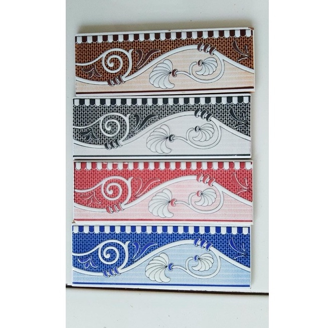 List Keramik 20cm Motif Bunga Pagar / Lis / Listello