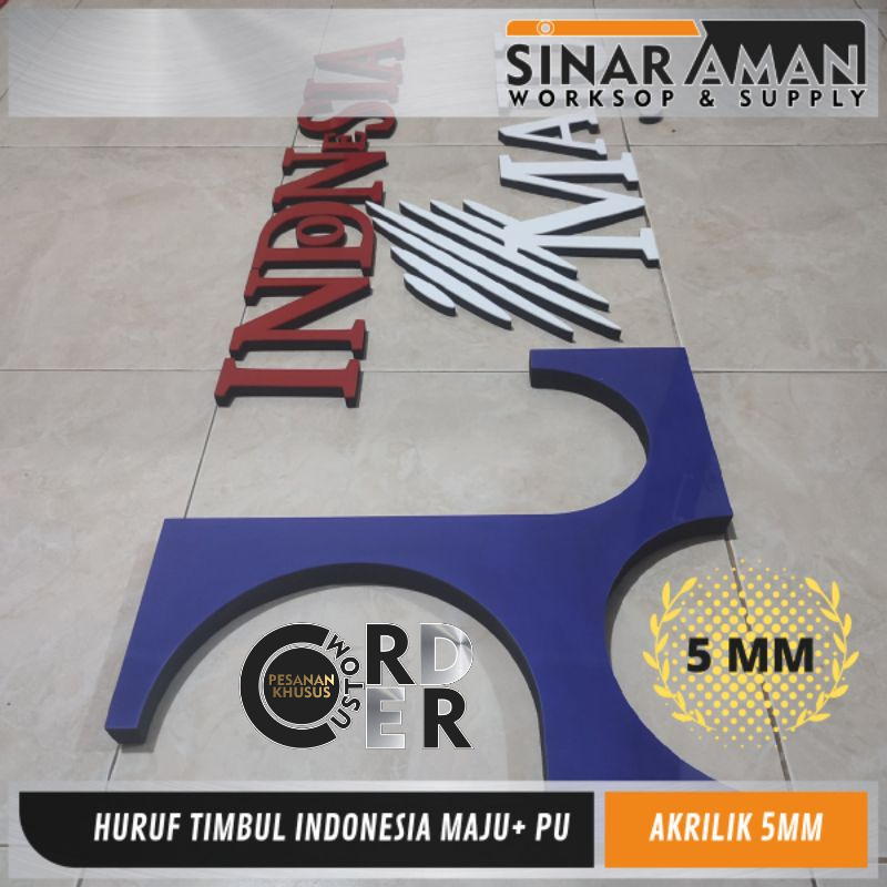 Jual HURUF TIMBUL AKRILIK INDONESIA MAJU | Shopee Indonesia