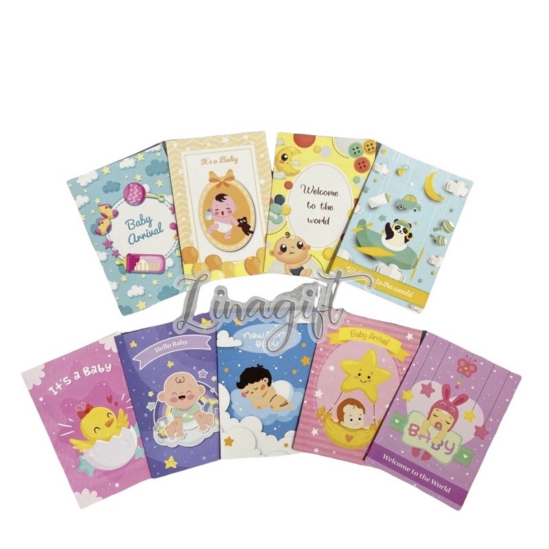 ( 9 Pc ) SANWA GREETING CARD 8x10 - KARTU UCAPAN BESAR SANSAN WAWA HANG TAG GIFT CARD / IDUL FITRI / BABY / FLOWER / HAPPY BIRTHDAY / WEDDING / CHINESE / NATAL / CHRISTMAS / HANG TAG / FLOWER / BUNGA / CNY