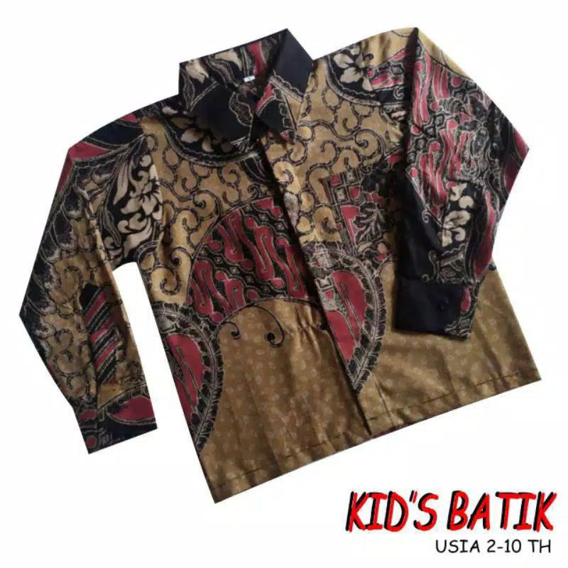 Baju batik anak laki-laki lengan panjang bisa buat sekolah hari batik