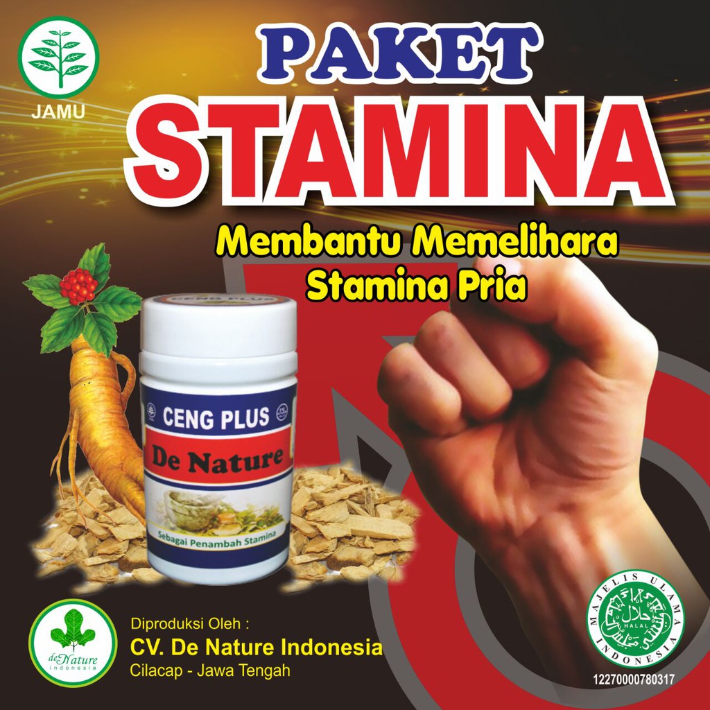 OBAT STAMINA PRIA DEWASA CENG PLUS HERBAL DE NATURE 100% ASLI