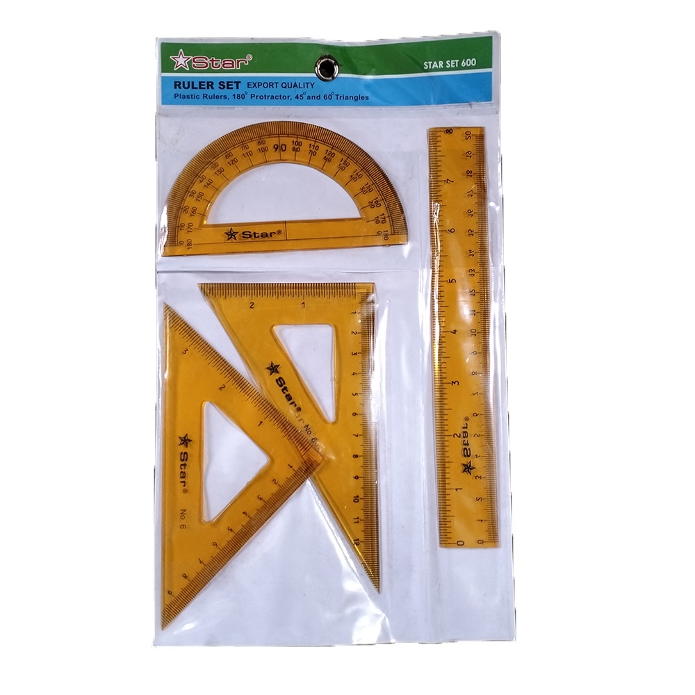 

Joy Art Acrylic Ruler Set Star 1 SET 4 Pcs Set Penggaris Akrilik