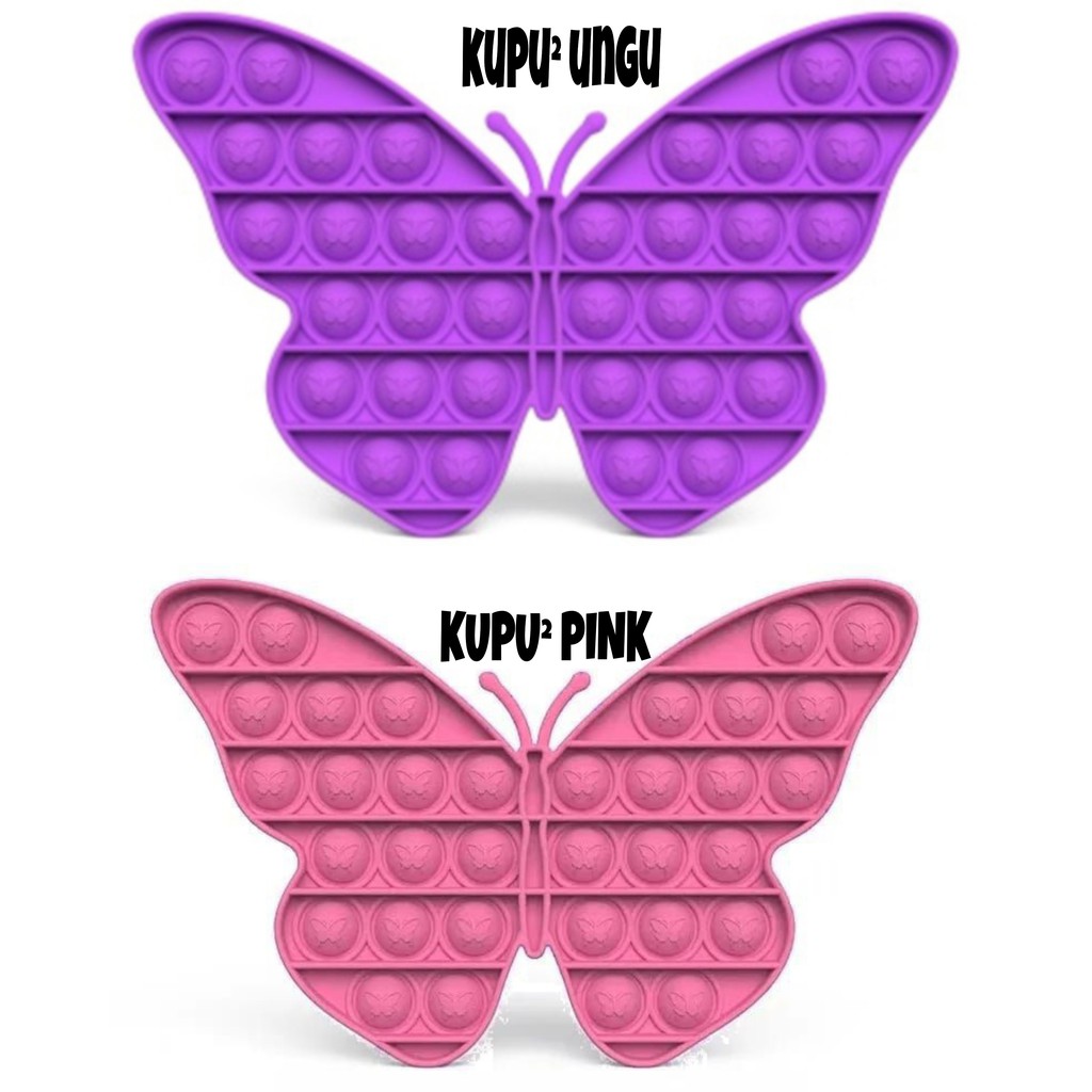 POP IT Fidget Toy mainan untuk penghilang stres pada anak Push bubble toy READY-Kupu2 Rndm 1pc