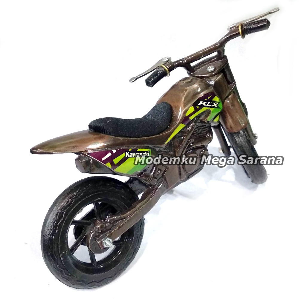 Miniatur Diecast Motor Kawasaki KLX dari Logam