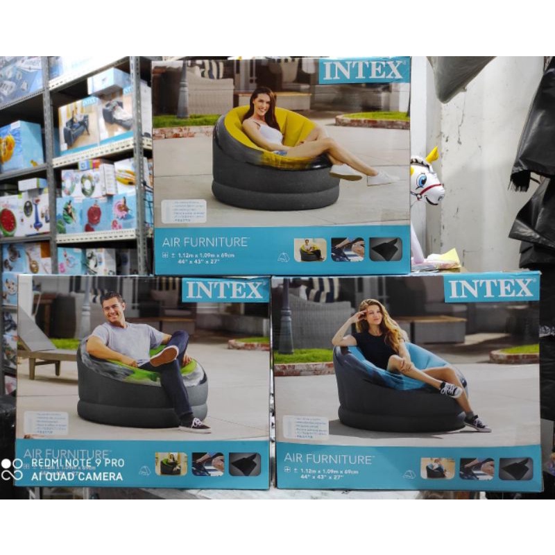 sofa dewasa tiup sofa Intex bulat tiup sofa single