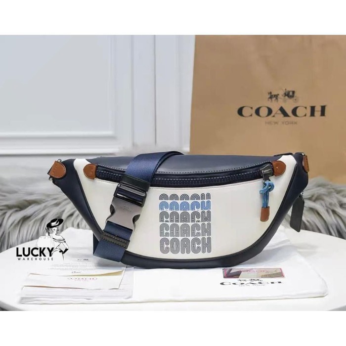 Coach Rivington Belt Bag with Coach Print - Original 100%