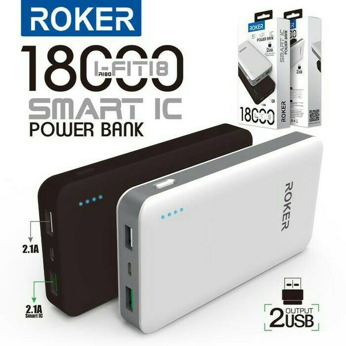 Power Bank Roker 18000mAh Smart IC Original