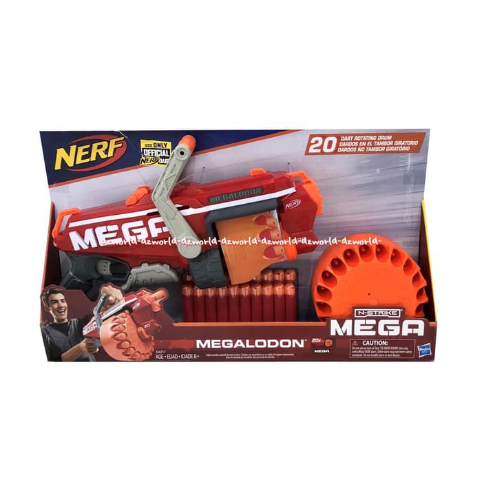 dzw61 Nerf Megalodon Mainan Pistol Besar Hasbro Nerf NStrike Mega Megalodon