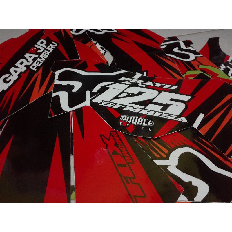 Decal klx merah
